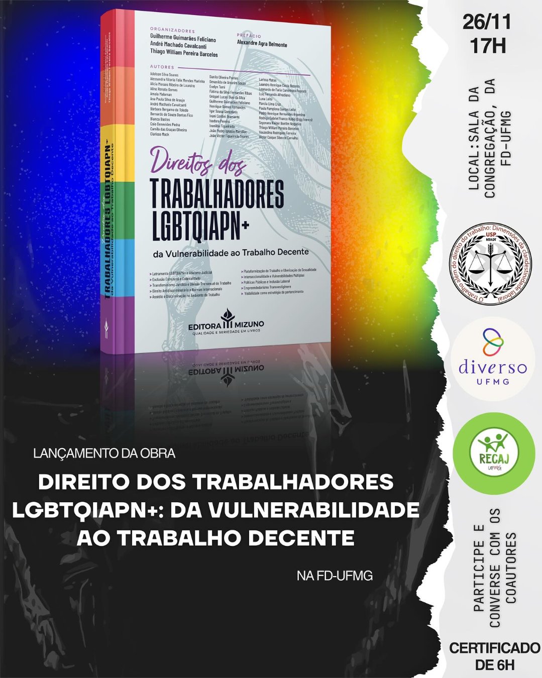 Cartaz: Direitos dos Trabalhadores LGBTQIAPN+: da vulnerabilidade ao Trabalho Decente