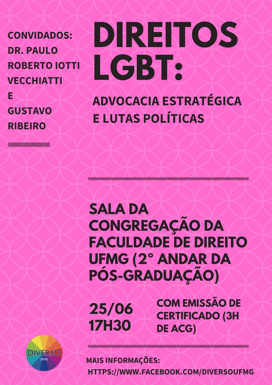 Cartaz: Direitos LGBT+: advocacia estratégica e lutas políticas