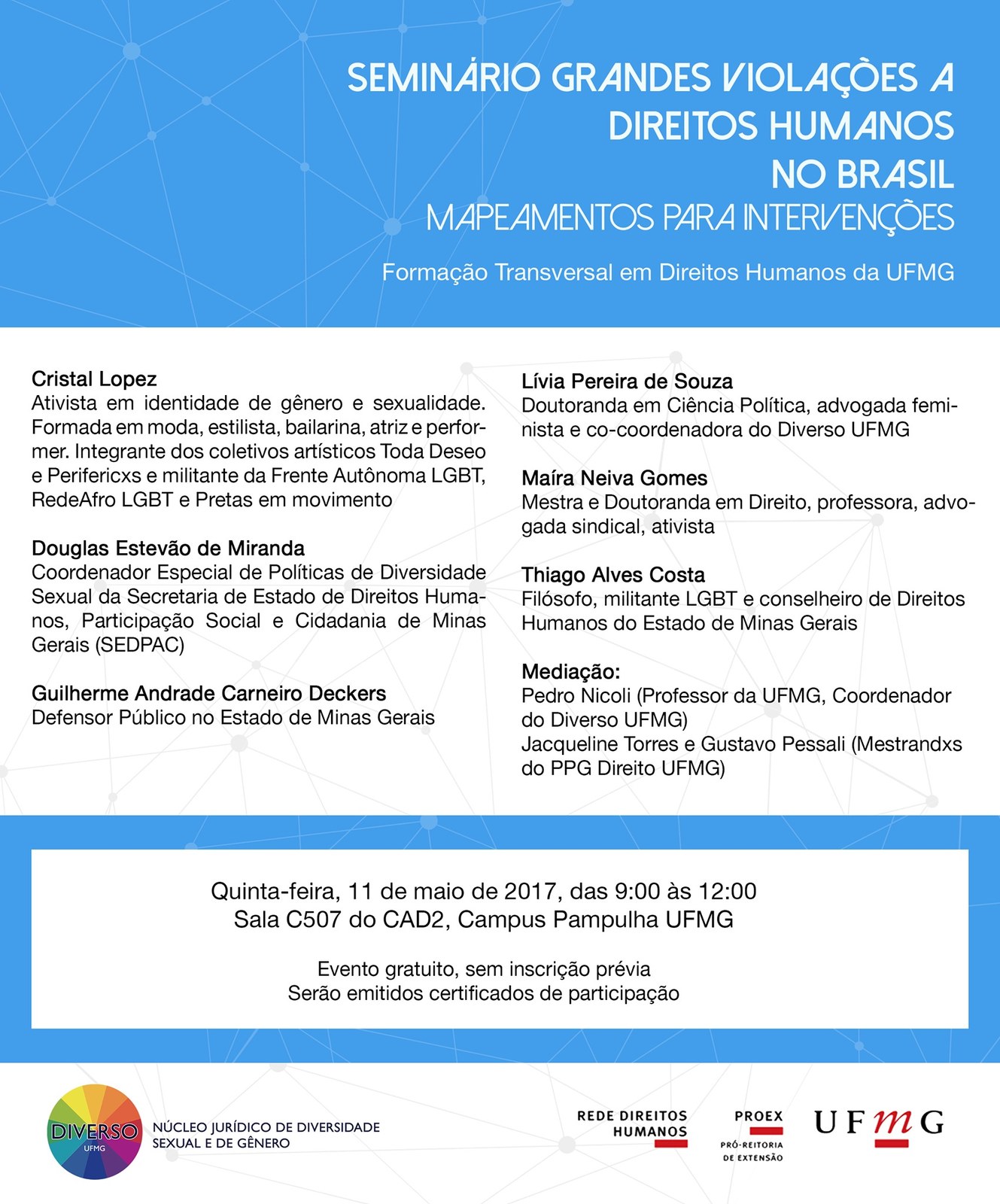 Cartaz: Seminário “Grandes Violações a Direitos Humanos no Brasil”