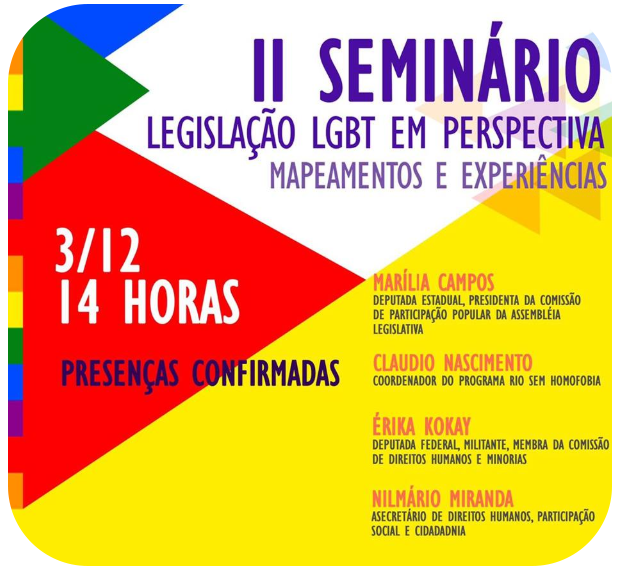 Cartaz: II Seminário Legislação LGBT em Perspectiva