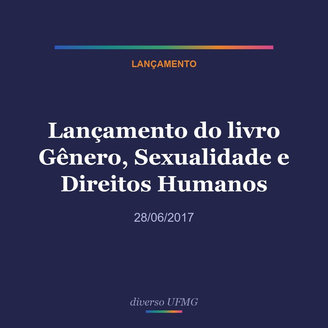 Cartaz: Lançamento do livro “Gênero, Sexualidade e Direitos Humanos”