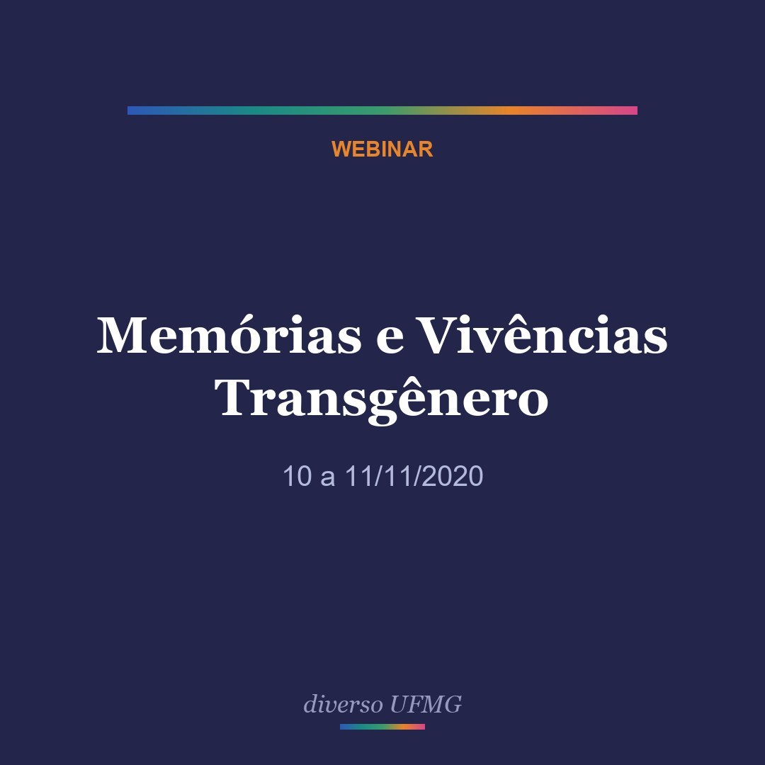 Cartaz: Memórias e Vivências Transgênero: perspectivas para além do Judiciário