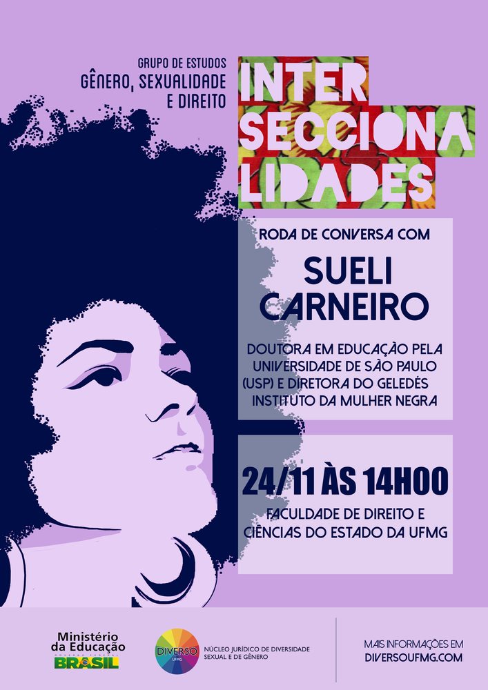 Cartaz: Roda de Conversa com Sueli Carneiro